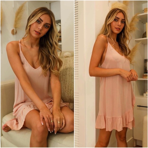 016 Boho Ruffle Hem Slip Dress Extender - Picture 4 of 4